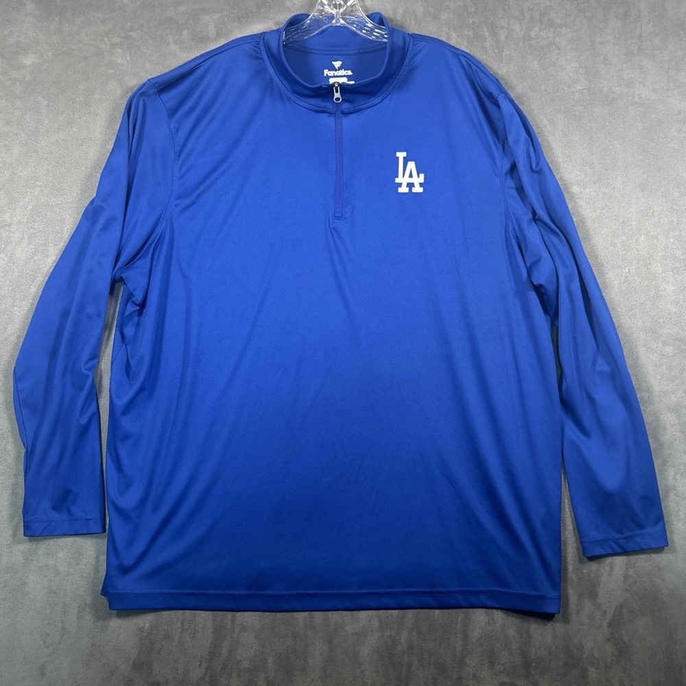 Los Angeles Dodgers Fanatics Blue MLB 1/4 Zip Pullover Mens Performance 4XL